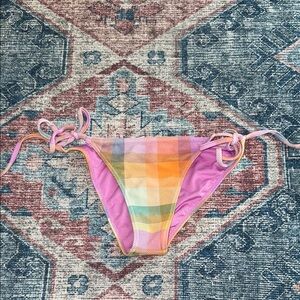 Billabong Plaid Moderate Coverage Bottoms